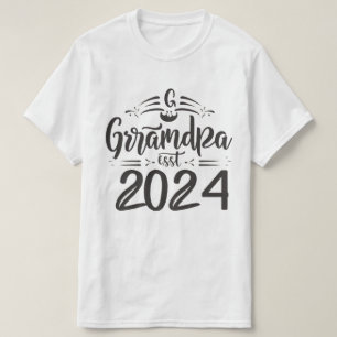 T-shirt grand-père est 2024, Promoted To Grandpa Est. 2024