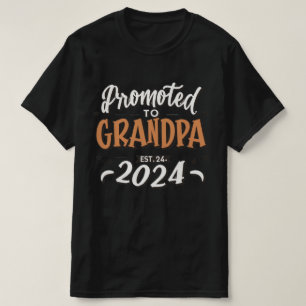 T-shirt grand-père est 2024, Promoted To Grandpa Est. 2024