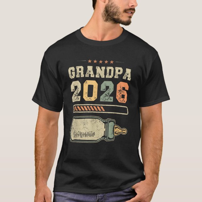 T-shirt Grand-Père Est. 2026, Faire-part de grossesse 2026 (Devant)