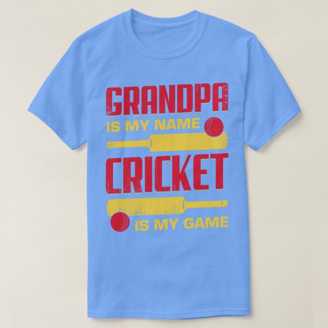 T-shirt Grand-Père Est Mon Nom Cricket Est Mon Jeu (Design devant)