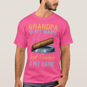 T-shirt Grand-père est mon nom Fumer du cigare est mon jeu