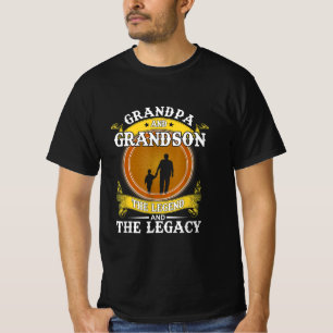 T-shirt Grand-Père Et Grand-Fils La Légende Et L'Hérita