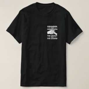 T-shirt Grand-Père Et Grand-Fils La Légende Et L'Hérita