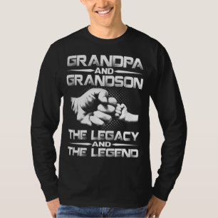 T-shirt Grand-Père Et Grand-Fils La Légende Et L'Héritage