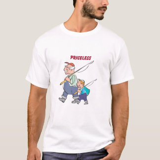 T-shirt grand-père et grandson_fishing