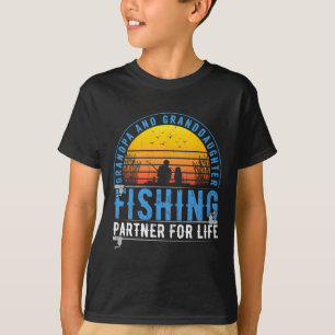 T-shirt Grand-Père Et Petite-Fille Épouses De Pêche À Vie