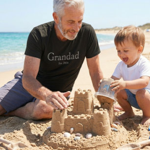 T-shirt Grand-père établi en gras Blanc