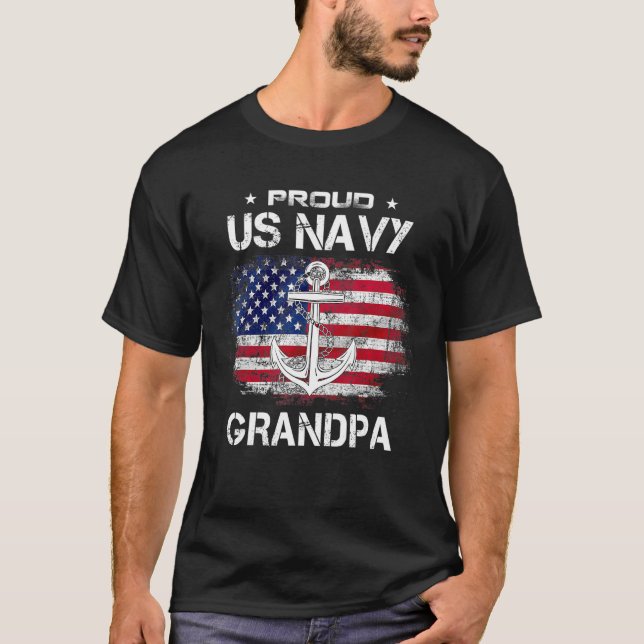 T-shirt Grand-père fier de la marine américaine fier de la (Devant)