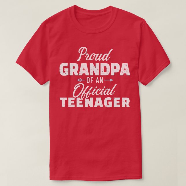 T-shirt Grand-père fier d'un adolescent 13e anniversaire (Design devant)