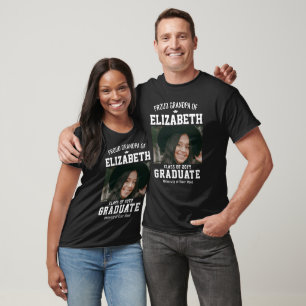 T-shirt Grand-père fier personnalisé Photo Diplômé Famille