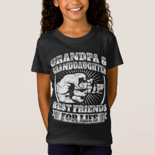 T-Shirt Grand-père Grandgirl Cadeau Famille Grand-père Fis