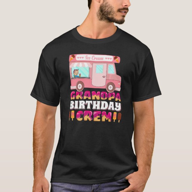 T-shirt Grand-père Hommes Anniversaire Crew Crew Camion Ca (Devant)