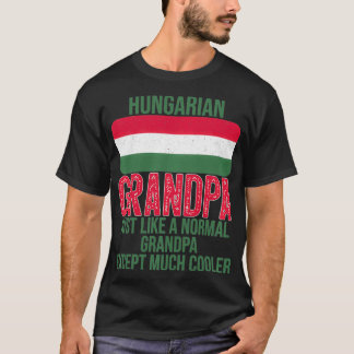 T-shirt Grand-père hongrois vintage Hongrie Drapeau pour p