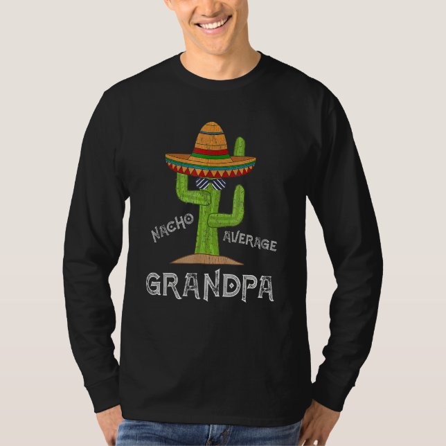 T-shirt Grand-Père Humour Dit Nacho Moyenne Grand-Père (Devant)