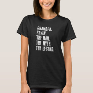 T-shirt Grand-père Kevin L'Homme Le Mythe La Légende Kevin
