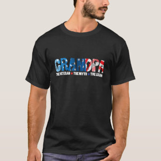 T-shirt Grand-Père L'Ancien Le Mythe La Légende Drôle Cot