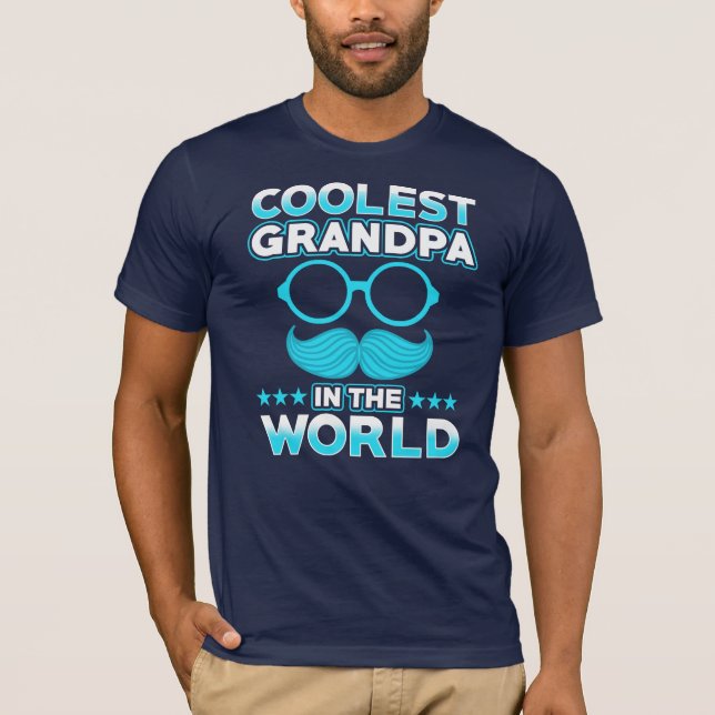 T-shirt Grand-Père Le Plus Coolle Au Monde Grand-Père (Devant)