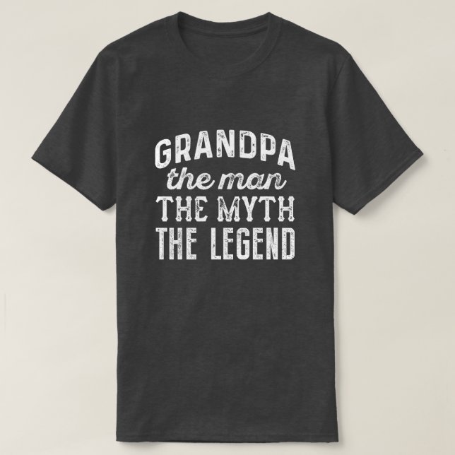 T-shirt Grand-Père L'Homme Le Mythe La Légende (Design devant)