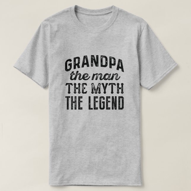 T-shirt Grand-Père L'Homme Le Mythe La Légende (Design devant)