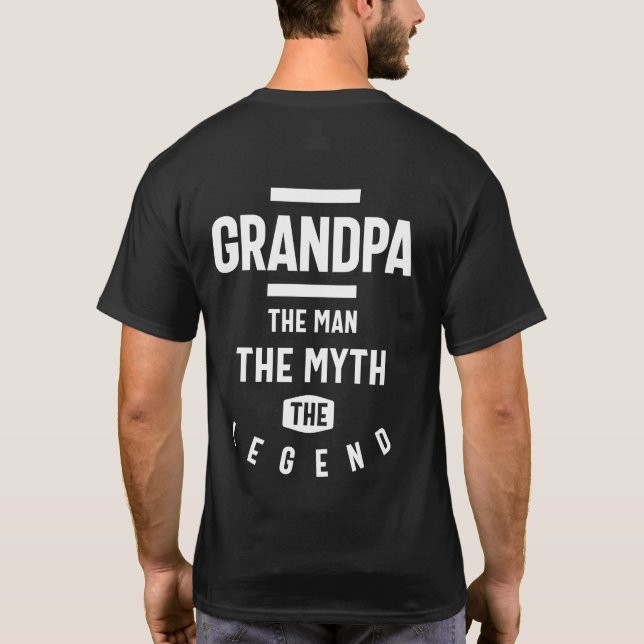 T-shirt Grand-Père L'Homme Le Mythe La Légende (Dos)