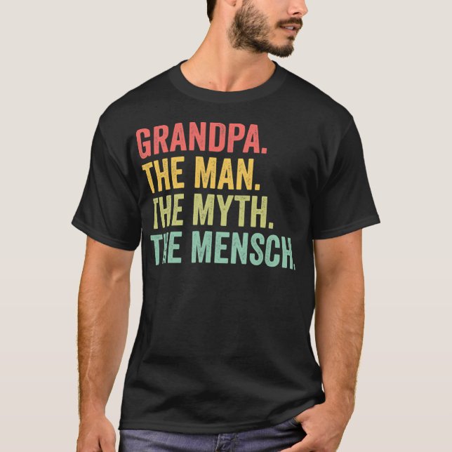 T-shirt Grand-père L'homme Le Mythe Le Mensque  (Devant)