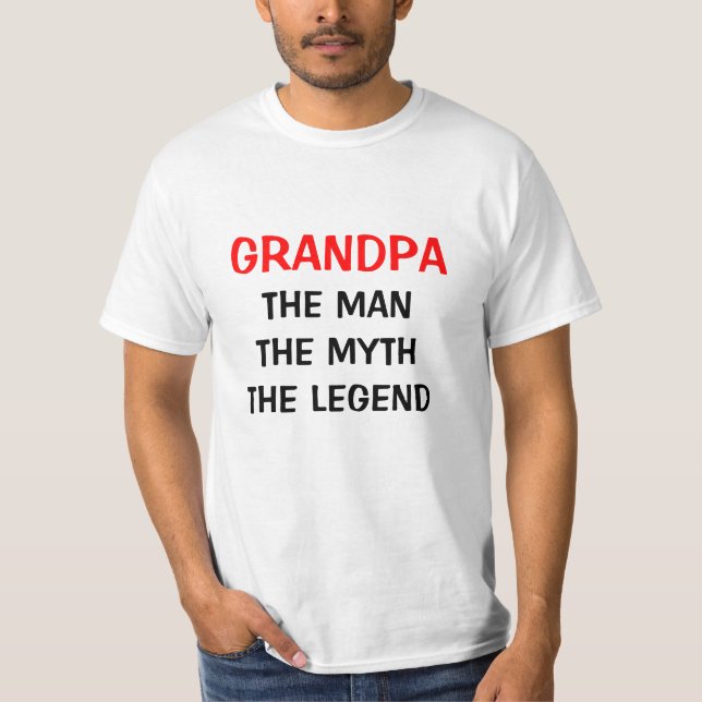 T-shirt Grand-père l'homme mythe légende tee - shirt (Devant)