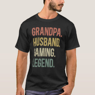 T-shirt Grand-père mari légende du jeu, grand-père gam vin
