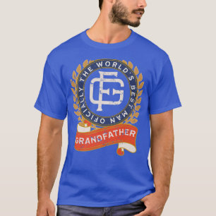 T-shirt Grand-père masculin officiellement le meilleur vis