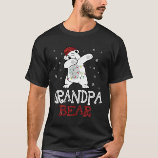 T-shirt Grand-père Ours Pajama de Noël Rouge Plaid Buffalo