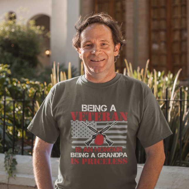 T-shirt Grand-père patriotique militaire (Créateur téléchargé)