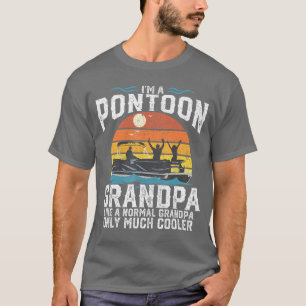 T-shirt Grand-père Ponton capitaine Rétro Drôle Bateau Pap