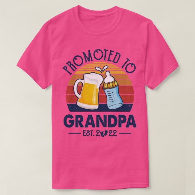 T-shirt Grand-Père Promu À Grand-Père 2022 (Design devant)