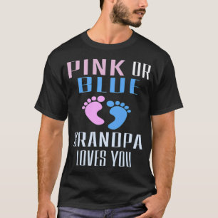 T-shirt Grand-Père Rose Ou Bleu T'Aime Boutique Cadeau, Am