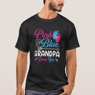 T-shirt Grand-Père Rose Ou Bleu Vous Aime Bébé Amusant Gen