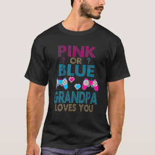 T-shirt Grand-Père Rose Ou Bleu Vous Aime Genre Bébé Vidéo