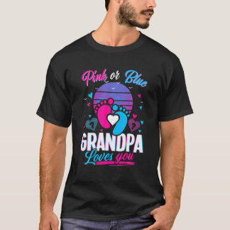 T-shirt Grand-Père Rose Ou Bleu Vous Aime Mères Et Pères
