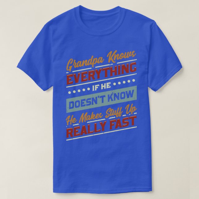 T-shirt Grand-Père Sait Tout (Design devant)