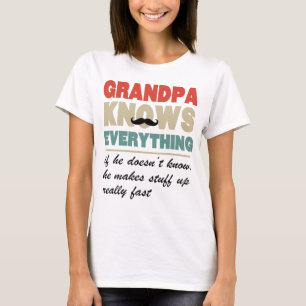 T-shirt Grand-père sait tout ce qu'est la chemise