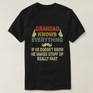 T-shirt Grand-Père Sait Tout Ce Qui Est Amusant Grand-Père