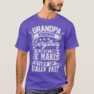 T-shirt Grand-Père Sait Tout Ce Qui Est Drôle Pour La Fête