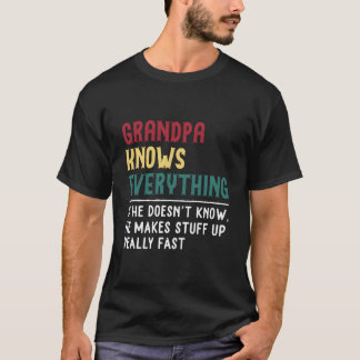 T-shirt Grand-père sait tout Fête des pères pour grand-pèr