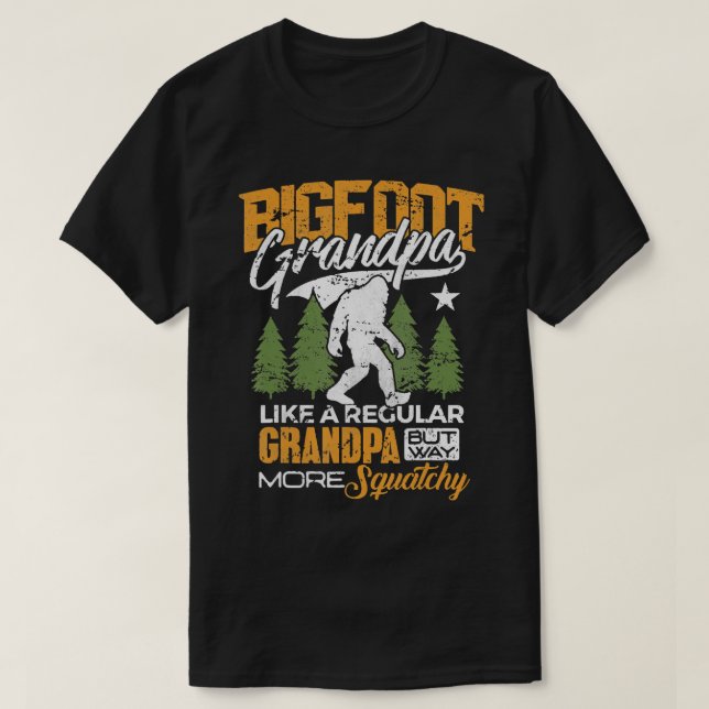 T-shirt Grand-père Sasquatch Yeti, grand-père de Bigfoot (Design devant)