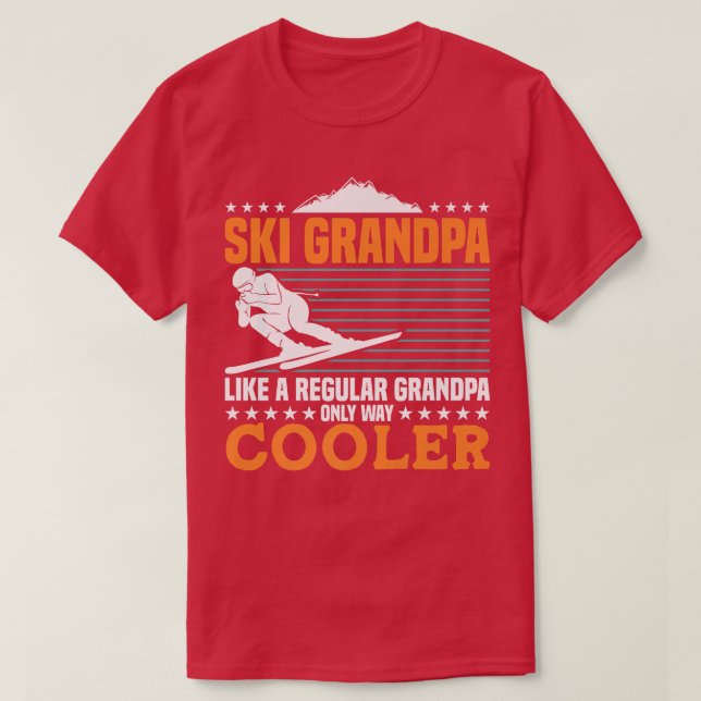 T-shirt Grand-père Ski seulement Way Glacière Drôle Ski Gr (Design devant)