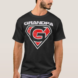 T-shirt Grand-père Superhero Funny