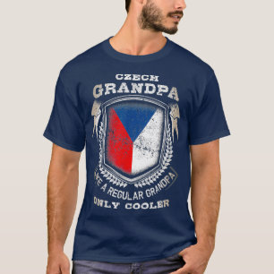 T-shirt Grand-Père Tchèque Comme Un Grand-Père Ordinair