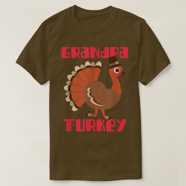 T-shirt Grand-père Turquie Bon thanksgiving jumeler Turqui (Design devant)