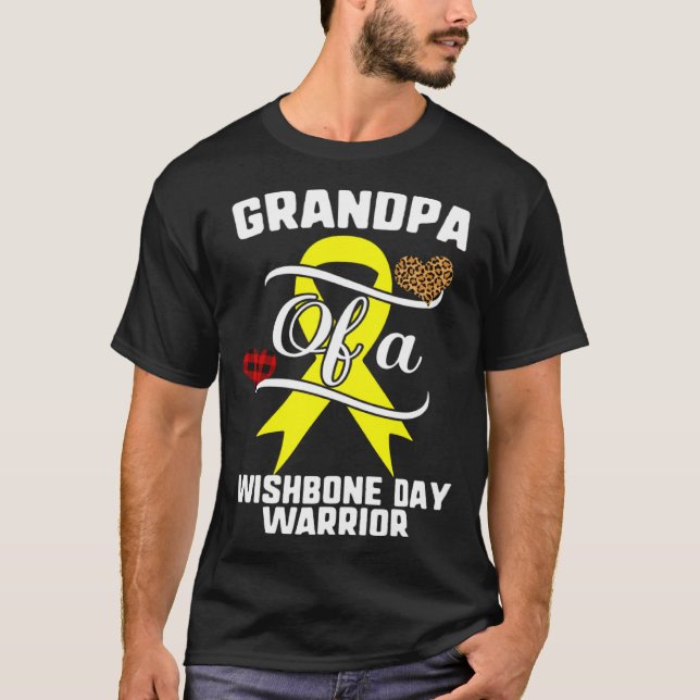 T-shirt Grand-père Wishbone Jour Léopard Buffalo Plaid Fam (Devant)