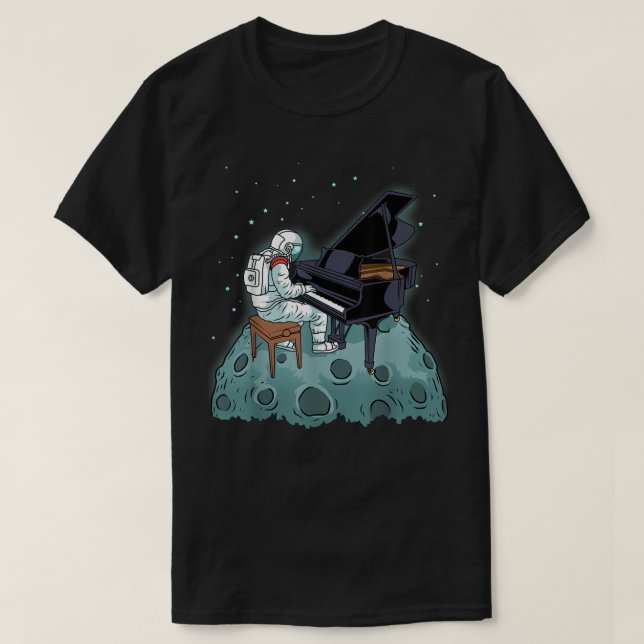 T-shirt Grand Piano Pianiste Pianiste Cadeau Astronaut Mus (Design devant)