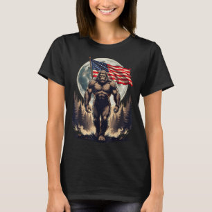 T-shirt Grand pied bigfoot sasquatch drapeau américain pat