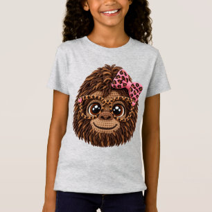 T-Shirt Grand Pied Faux Crochet Laine Arc Léopard Coquette
